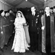 Britain's Princess Elizabeth and her husband the Duke of Edinburgh are seen leaving Westminster Abbey, London, on Nov. 20, 1947, following their wedding service. (AP Photo)